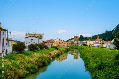 Monseliche, Italy - July, 14, 2019: Landscape with the image of channel in  Monseliche, Italy © Dmitry Vereshchagin