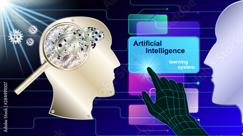 Artificial intelligence  mechanical brain profile