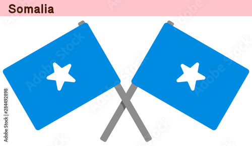 交差したソマリアの国旗