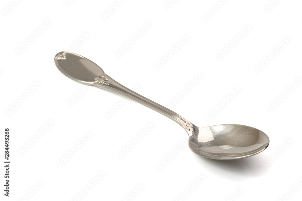 Silver spoon. Isolated with clipping path. Silver spoon. Isolated with clipping path.