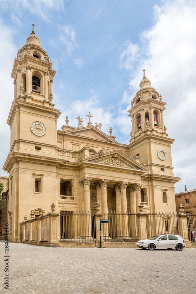 View at the Cathedral of Royal Saint Mary in Pamplona - Spain