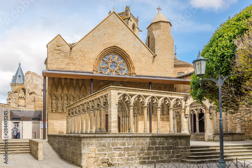 View at the Santa Maria la Real church in Olite - Spain photo