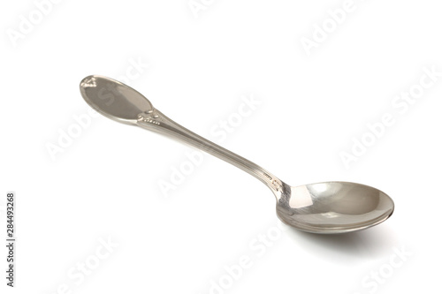 Silver spoon. Isolated with clipping path.
