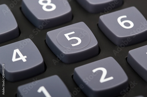 closeup of calculator keyboard