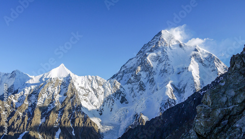 Broad Peak. the 12th highest mountain in the world at 8,047 metres above sea level. photo