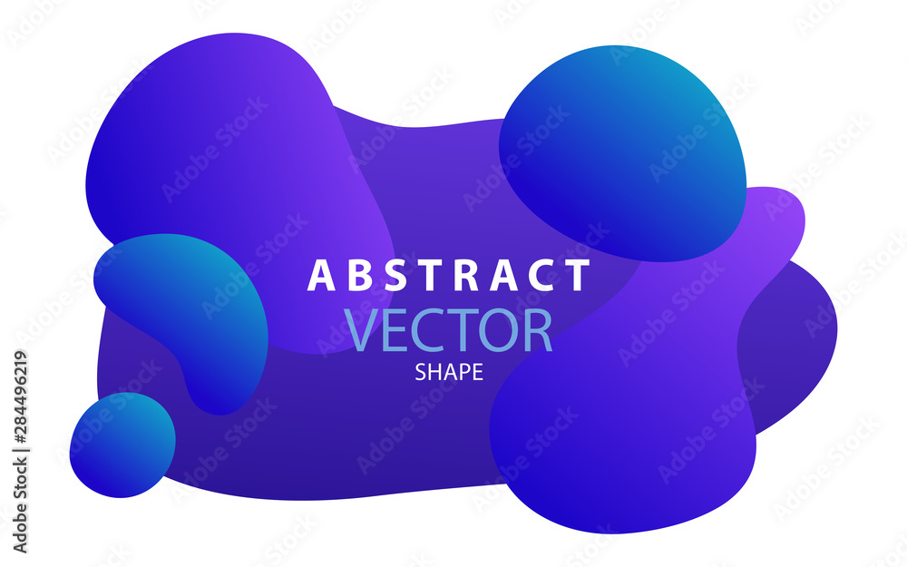 abstract modern graphic elements. Dynamical colored forms and line. Gradient abstract banners with liquid shapes. Template for the design of a logo  flyer or presentation. Vector.