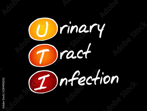 UTI - Urinary Tract Infection acronym, health concept background