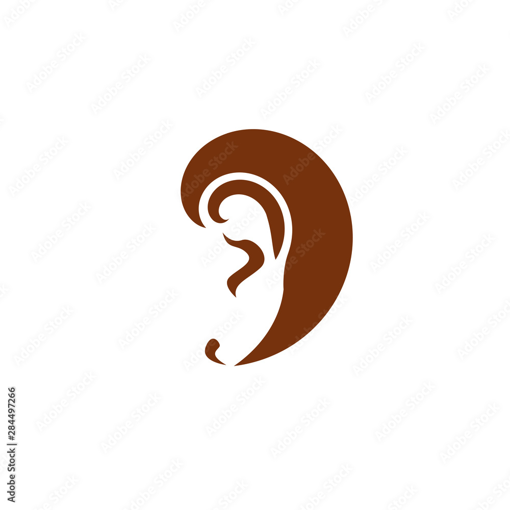Fototapeta premium Ear Care Logo Design Template