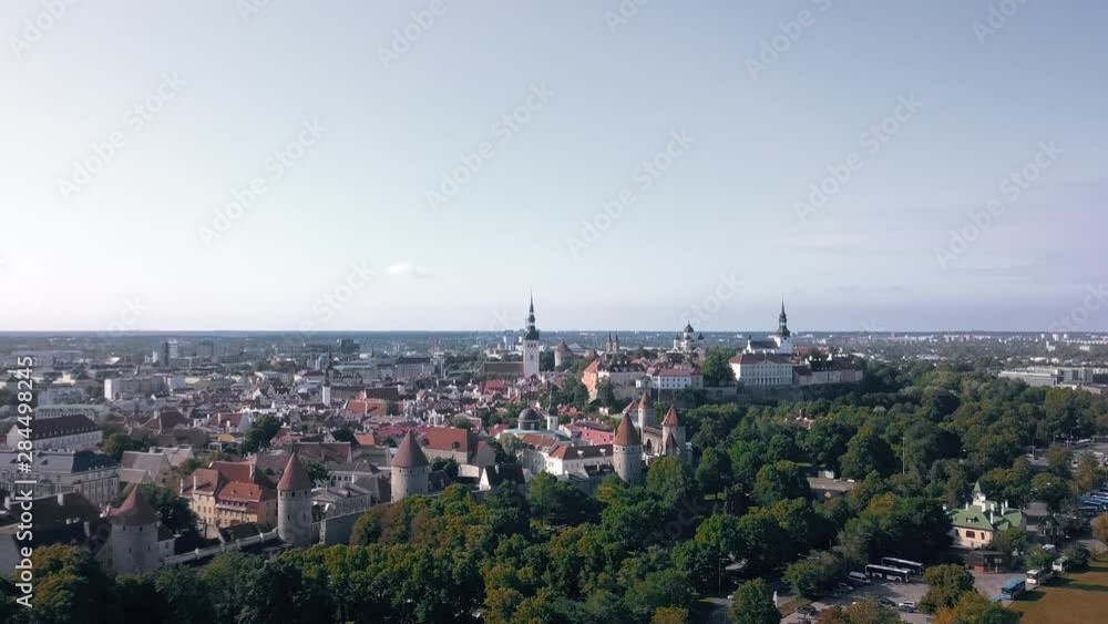 Aerial view of city Tallinn , Estonia Aerial view of city Tallinn , Estonia