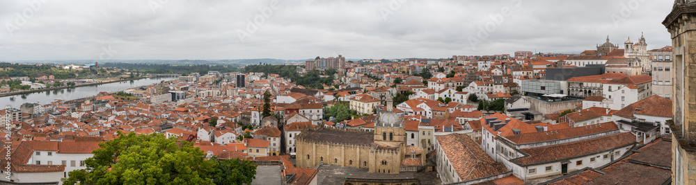 Panorama de Coimbra, Portugal, depuis l'Université