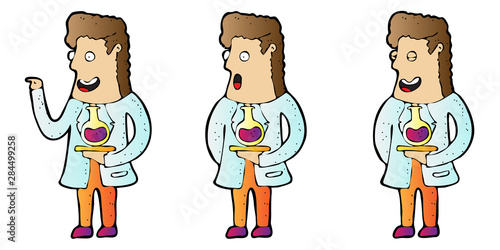 Explainer chemist character design