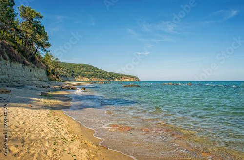 Fototapeta Naklejka Na Ścianę i Meble -  Seascape from beach near Varna. Black Sea, Bulgaria.