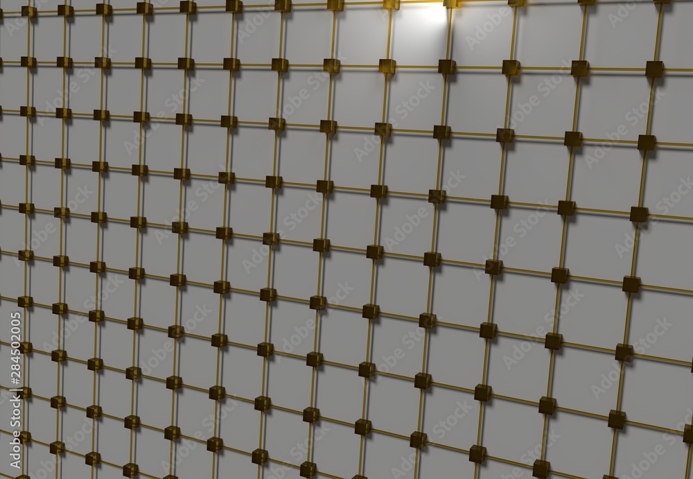 Naklejka premium NEURAL NETWORK, 3D ILLUSTRATION