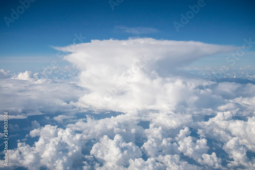 Fototapeta Naklejka Na Ścianę i Meble -  beautiful sky and clouds from window of plane