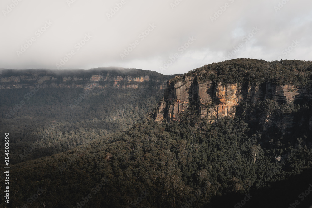 Stunning mountain views from the Three Sisters Lookout, in the Blue Mountains NSW.