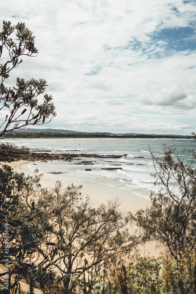Looking down onto Bartletts Beach, Bonny Hills on the Mid North Coast of NSW, Australia. Looking down onto Bartletts Beach, Bonny Hills on the Mid North Coast of NSW, Australia.