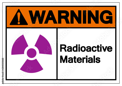 Warning Radioactive Materials Symbol Sign, Vector Illustration, Isolate On White Background Label. EPS10