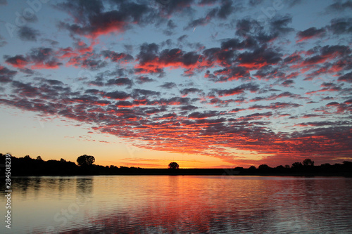 sunrise over the lake