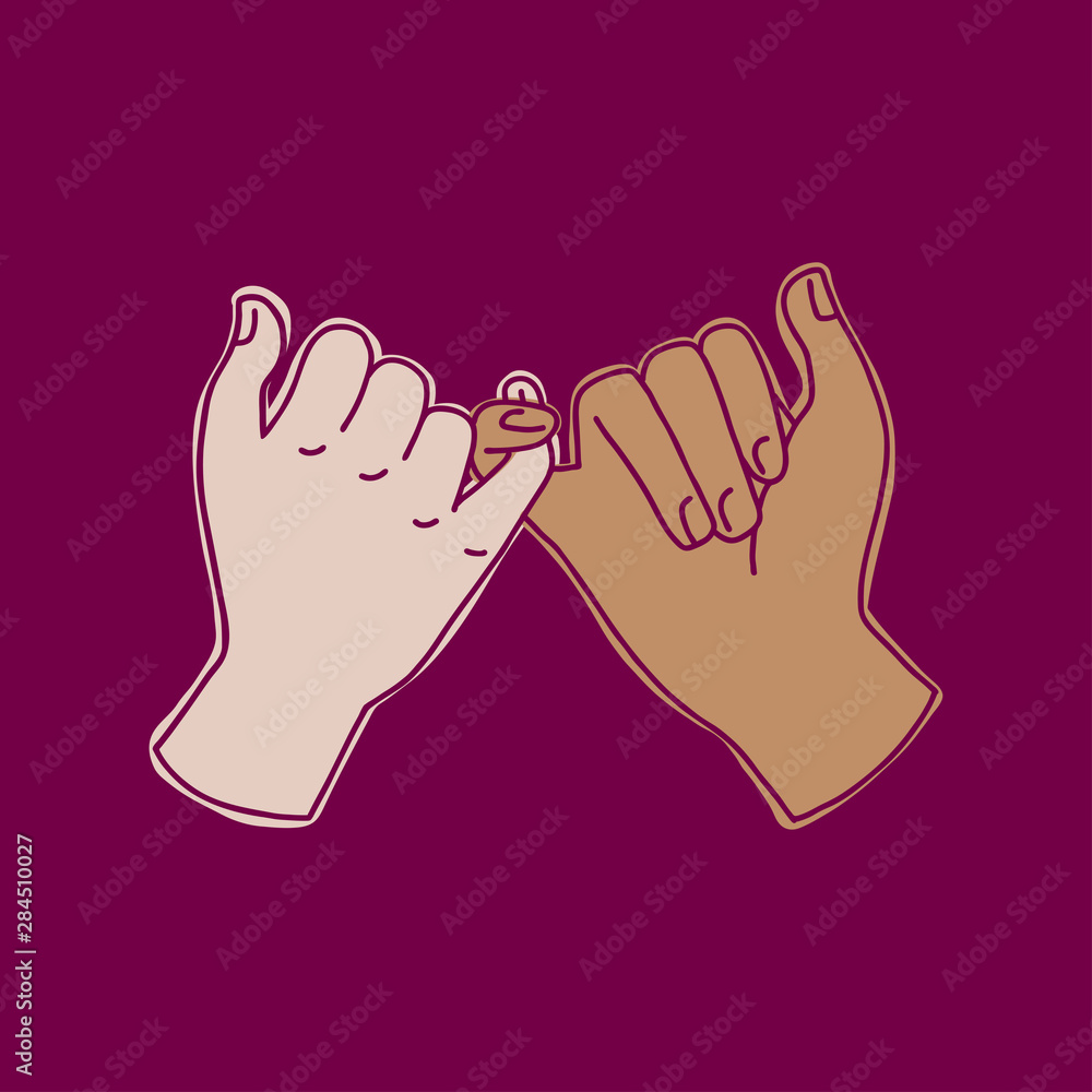 Pinky swear gesture