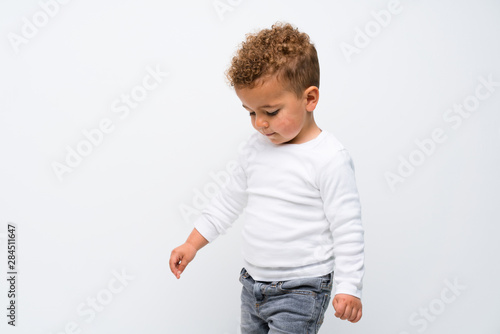 kid over isolated white background