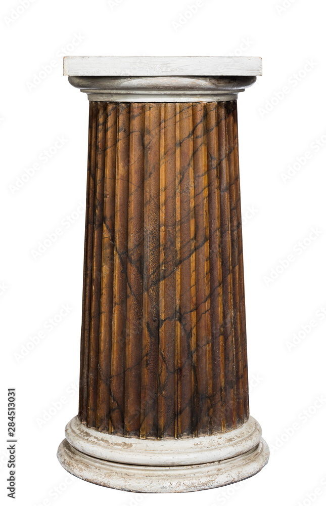 Pedestal column wooden for plant or statue Stock Photo | Adobe Stock