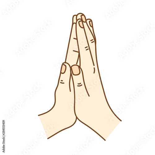 Two hands giving a high five for great work. Vector illustration of friendship and giving a high five as a symbol of great work achievement.