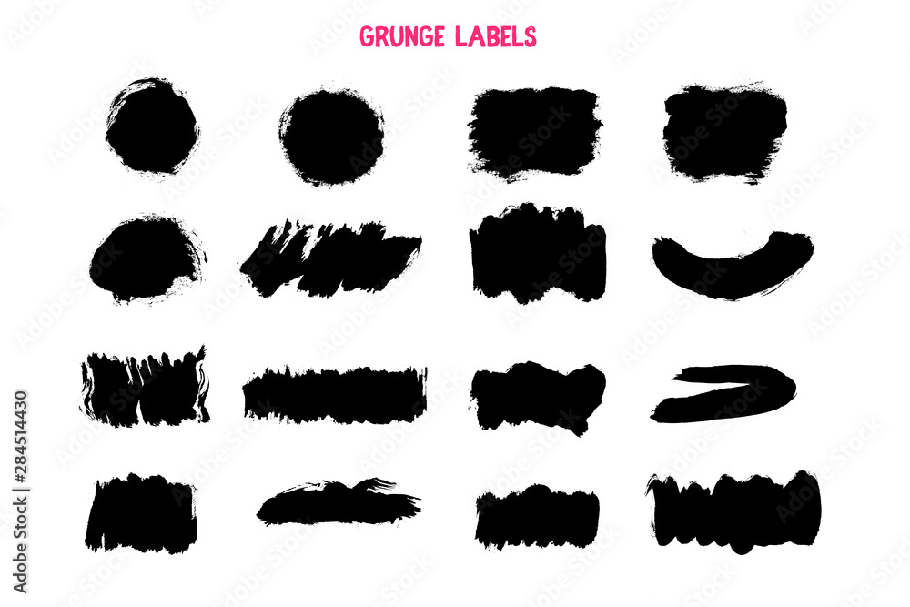 Grunge black stroke, ink brush texture, splash spot banner, element shape Grunge black stroke, ink brush texture, splash spot banner, element shape