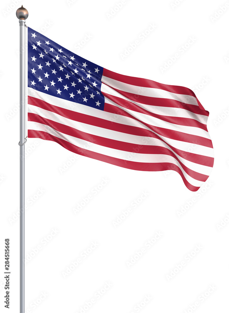 Waving USA flag. 3d illustration for your design. - 3d Illustration. Waving USA flag. 3d illustration for your design. - 3d Illustration.