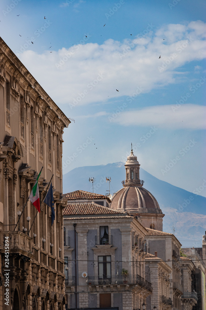 Fototapeta premium Via Etnea di Catania