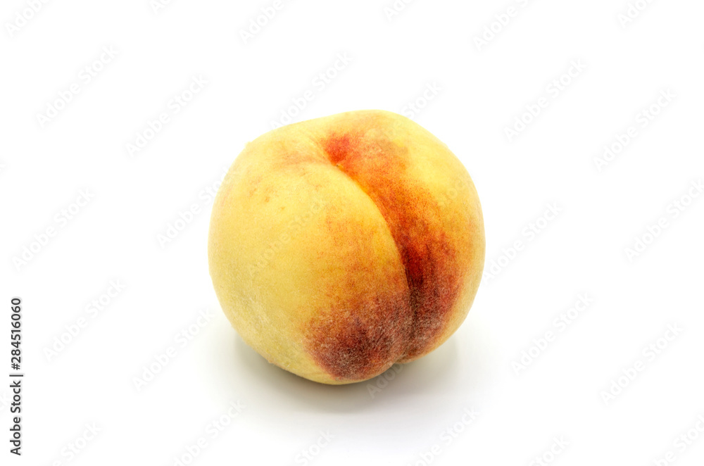 Isolated peach on a white background. Healthy food. Isolated peach on a white background. Healthy food.