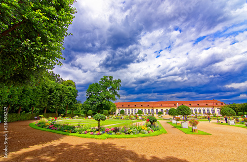 beautiful landscapes in the old park of the city of Ansbach