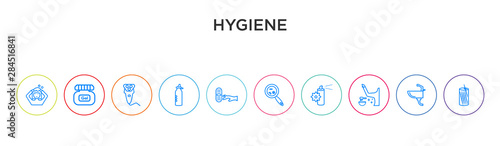 hygiene concept 10 outline colorful icons