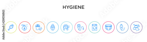 hygiene concept 10 outline colorful icons