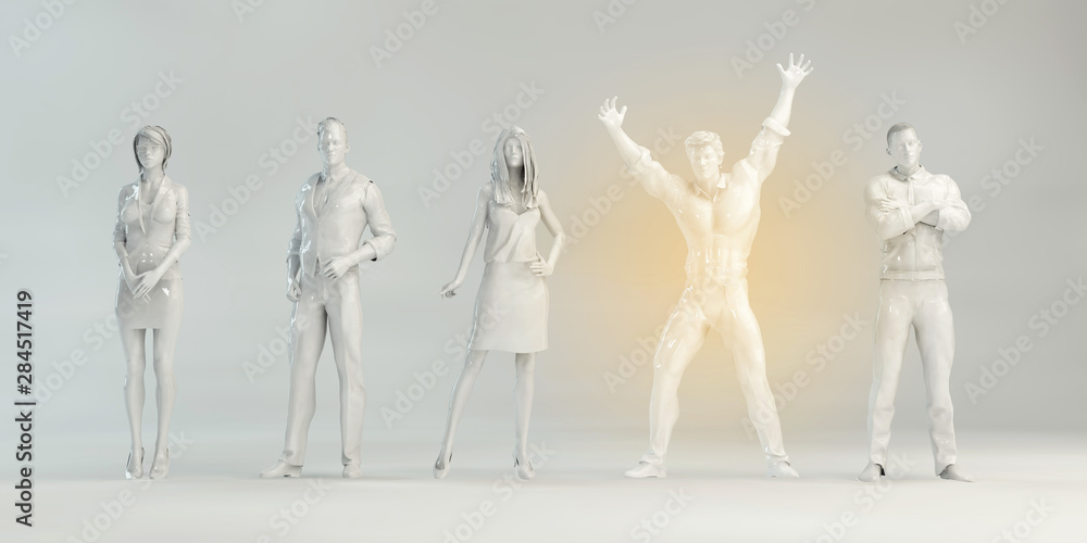 Obraz premium Business Man Celebrating Success