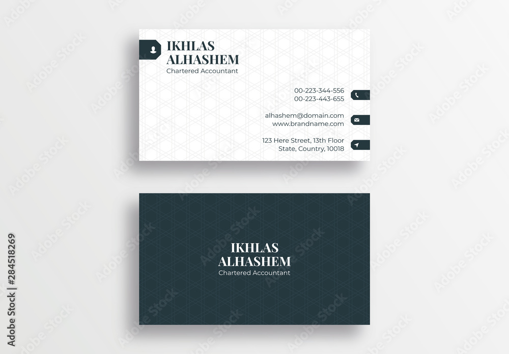 Law Firm Style Business Card Design Template, Lawyer Visiting Card Stock  Vector | Adobe Stock