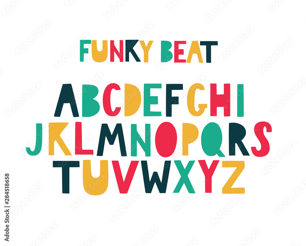 Modern geometrical colorful bulky uppercase lettering alphabet Modern geometrical colorful bulky uppercase lettering alphabet