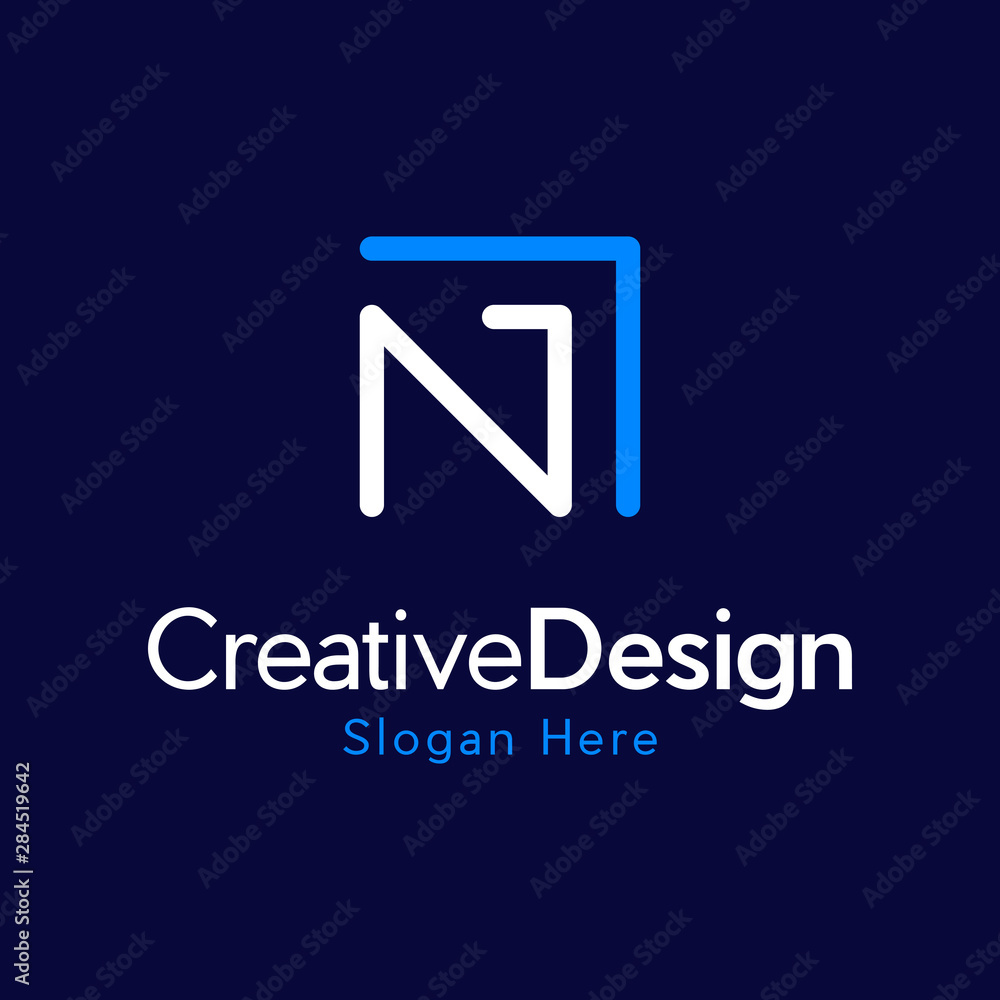 Letter N or NN monogram logo design vector, Letter N Icon Vector Logo Template Illustration Design. Letter N or NN monogram logo design vector, Letter N Icon Vector Logo Template Illustration Design.