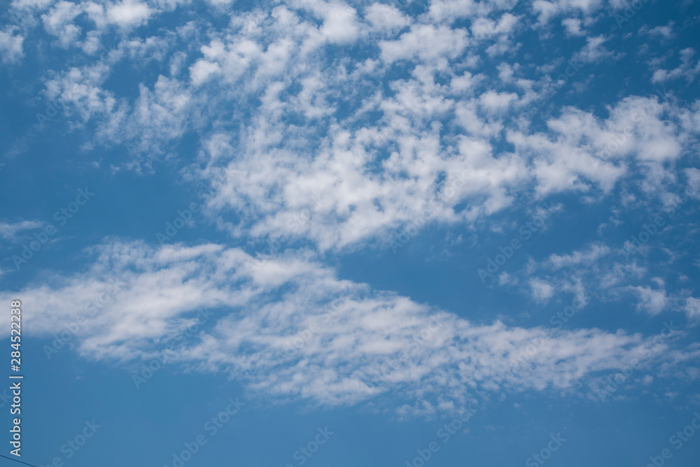 Beautiful blue sky and clouds. Nature sky background.	