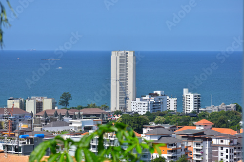  Look from the high, see the city in the city that is full of tall buildings and the sea. Beautiful, comfortable view