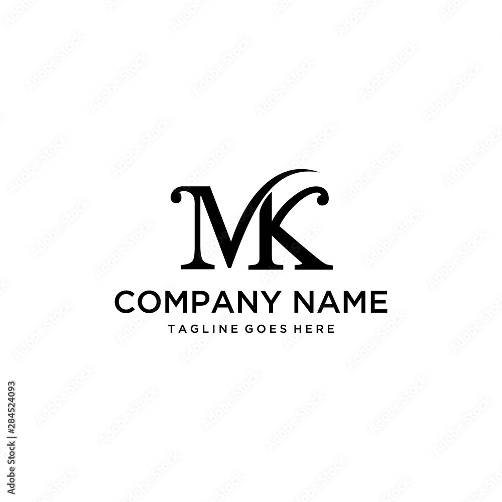 The combined letters M and K are one for law firms logo design