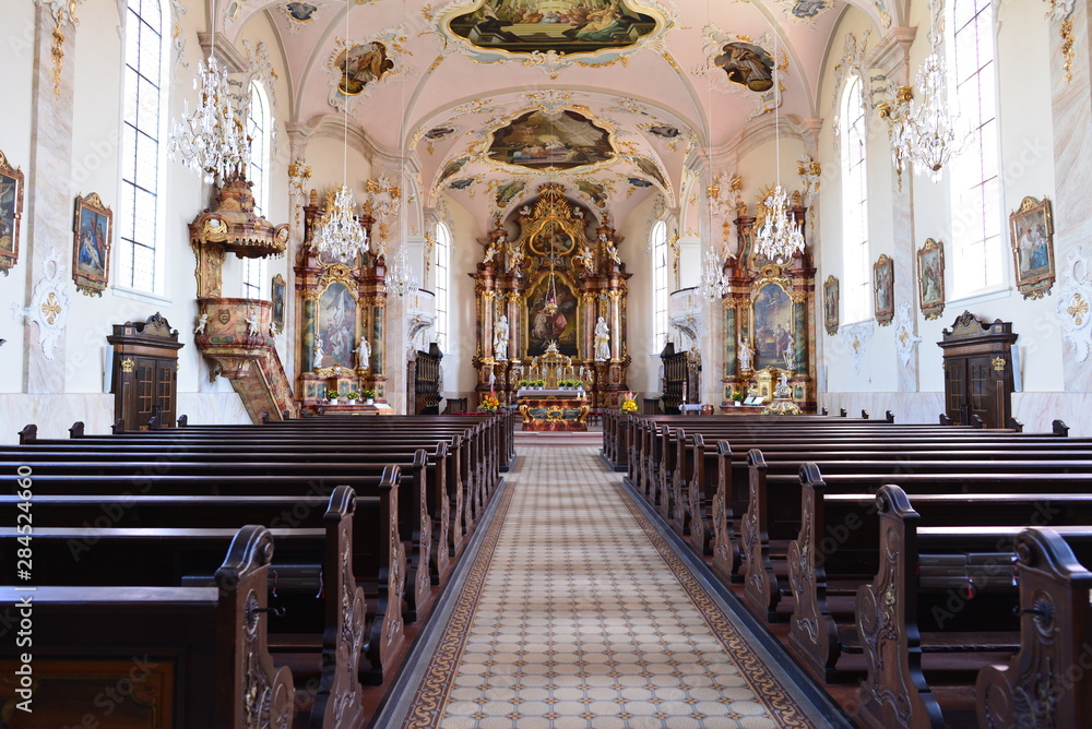 Innenansicht Pfarrkirche St. Martin in Riegel am Kaiserstuhl