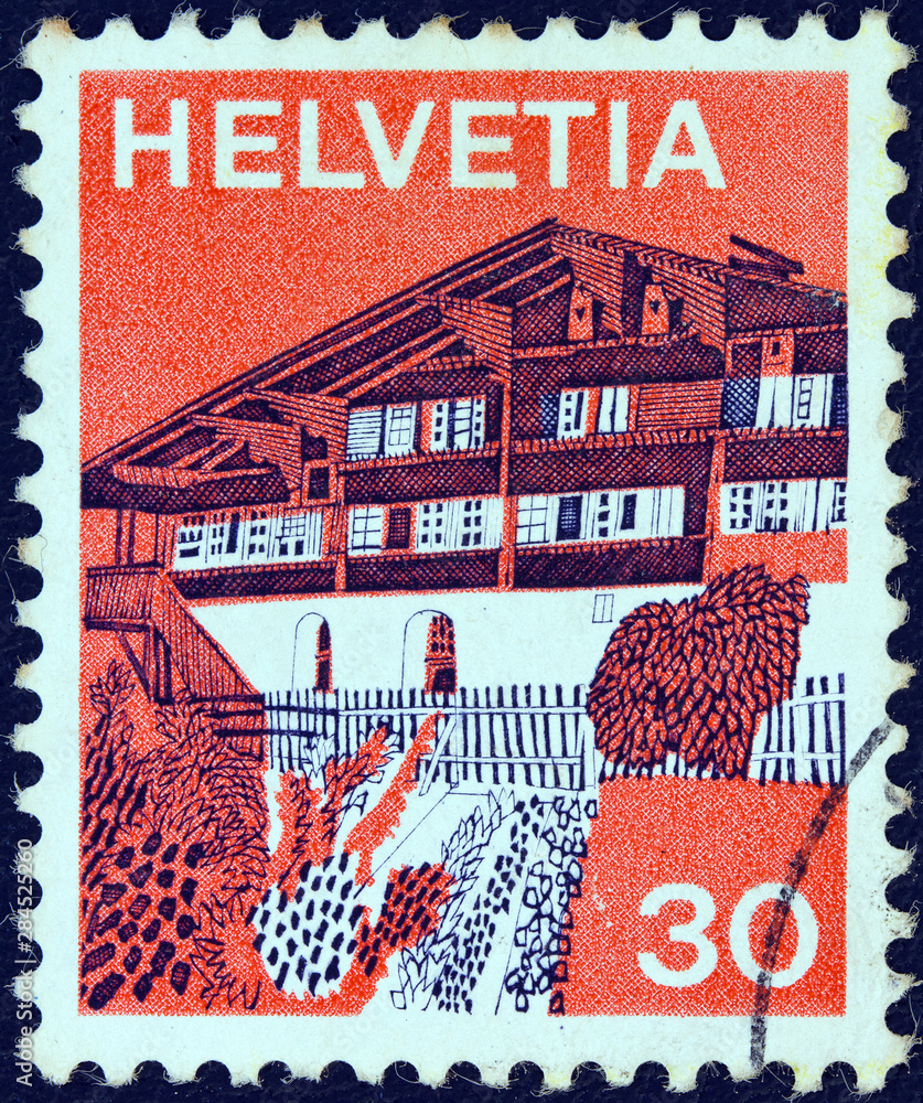 Εκτύπωση καμβά Erlenbach in Simmental, Bern (Switzerland 1973)