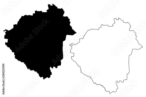 Zala County  Hungary  Hungarian counties  map vector illustration  scribble sketch Zala map