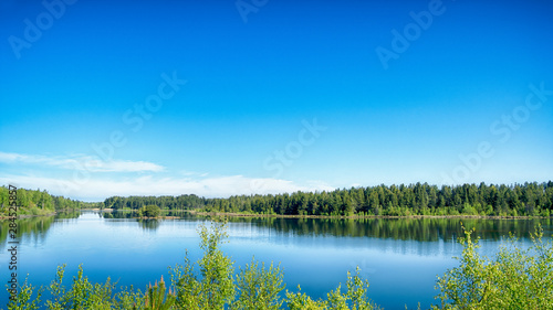 Lake scene with vibrant color