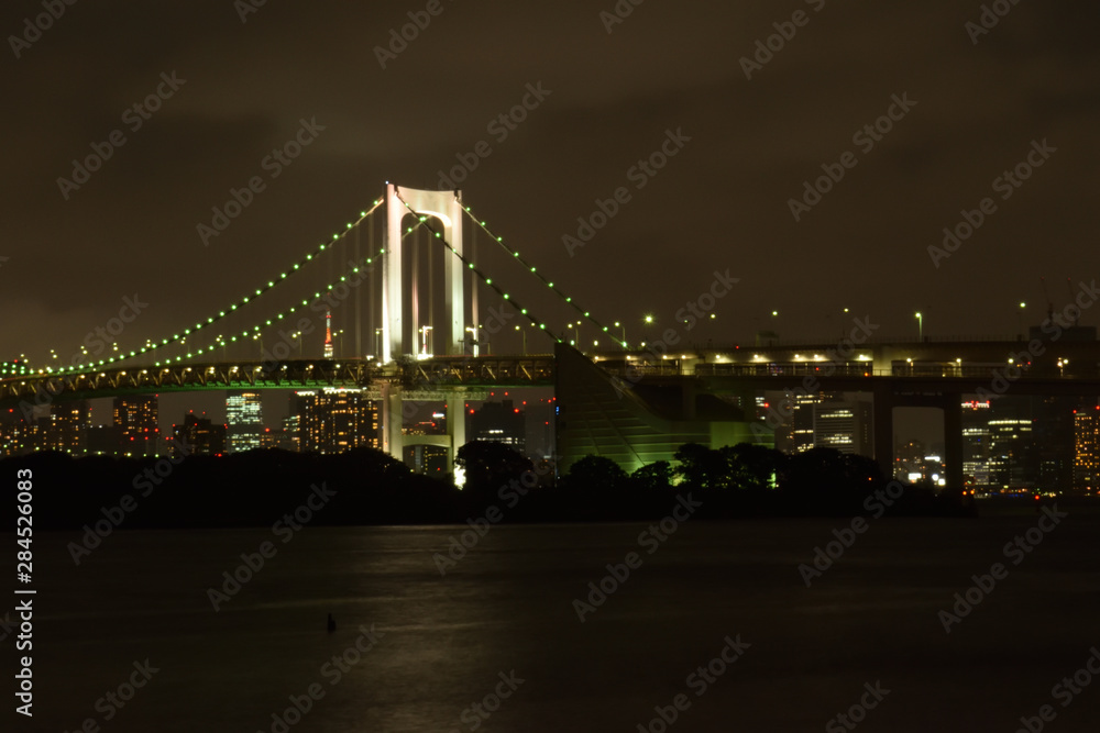 Obraz premium お台場 レインボーブリッジ 夜景
