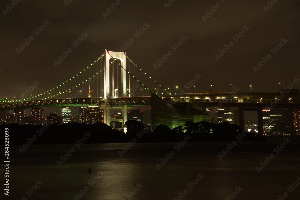 Obraz premium お台場 レインボーブリッジ 夜景