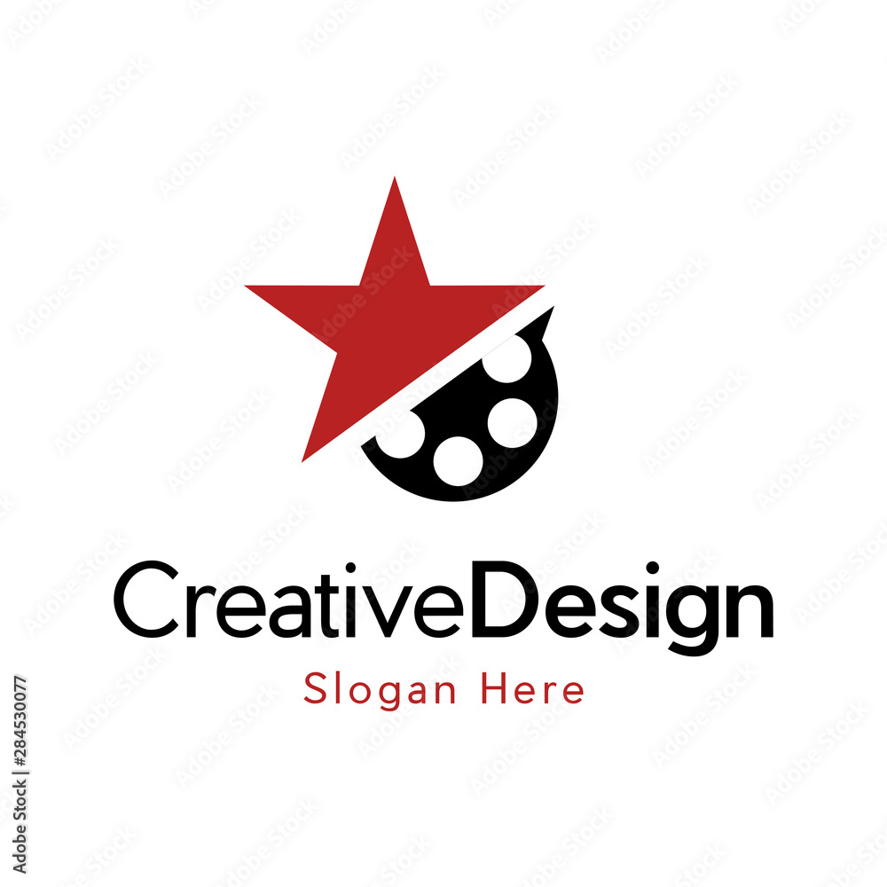 Obraz premium Star Movie Logo Template Design Vector, Star Movie Logo Template Design Vector, Emblem, Design Concept, Creative Symbol, Icon