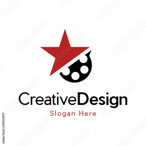 Star Movie Logo Template Design Vector, Star Movie Logo Template Design Vector, Emblem, Design Concept, Creative Symbol, Icon