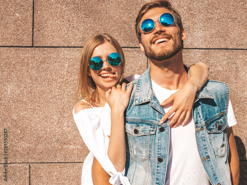 Smiling beautiful girl and ...