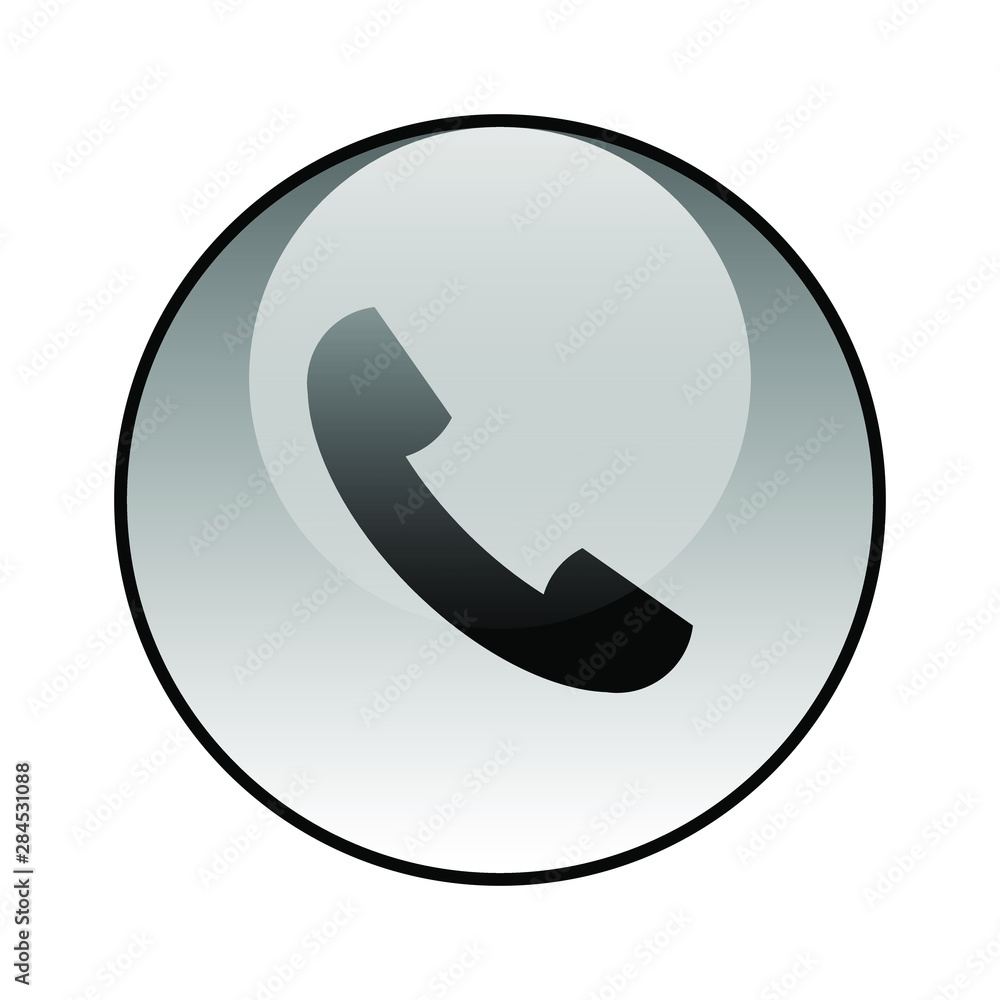 Phone glass icon vector design. Handset icon Phone glass icon vector design. Handset icon